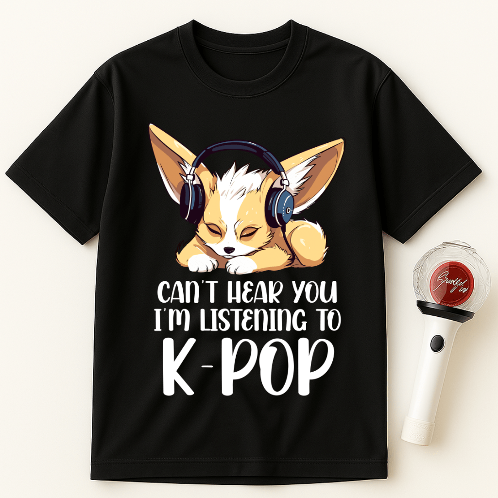 CAN'T HEAR YOU I'M LISTENING TO K-POP FENNEC FOX UNISEX T-SHIRT