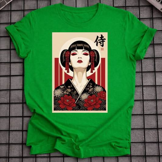 JAPANISCHES GEISHA-PORTRAIT-T-SHIRT