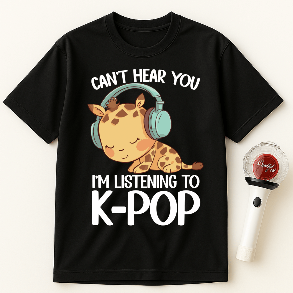 CAN'T HEAR YOU I'M LISTENING TO K-POP GIRAFFE UNISEX T-SHIRT