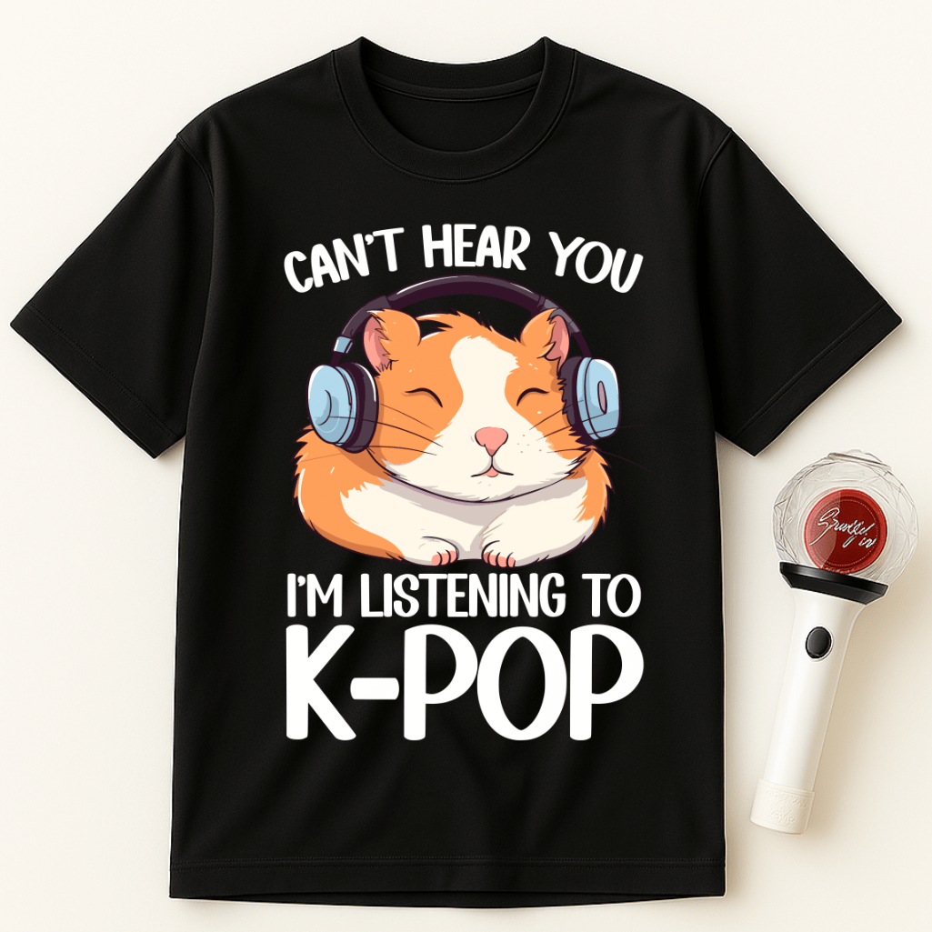 CAN'T HEAR YOU I'M LISTENING TO K-POP GUINEA PIG UNISEX T-SHIRT