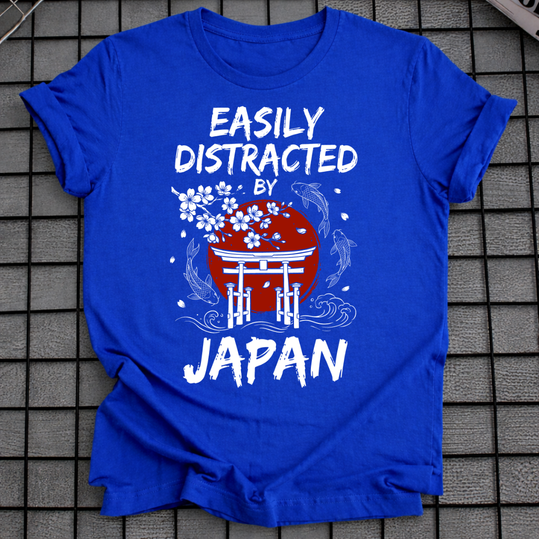 EASILY DISTRACTED BY JAPAN T-SHIRT