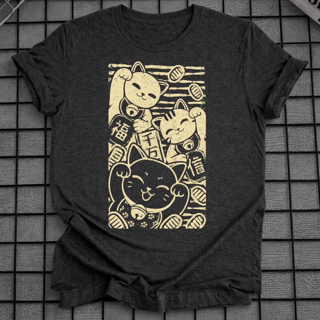 GLÜCKSBRINGER MANEKI NEKO KATZE T-SHIRT