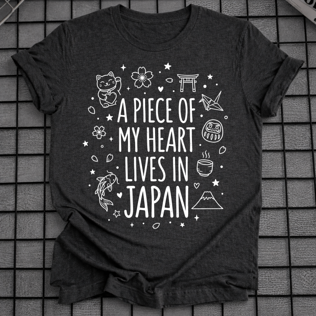 MY HEART LIVES IN JAPAN T-SHIRT