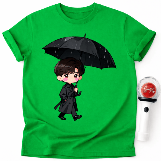 CHIBI JUNGE REGENSCHIRM T-SHIRT