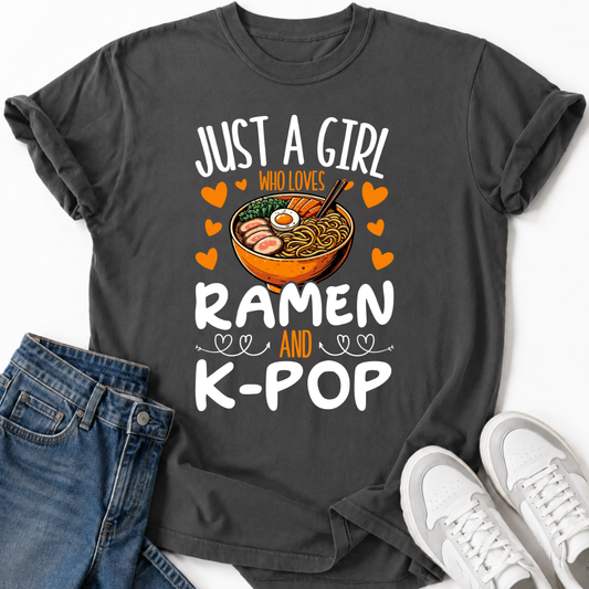 GIRL LOVES RAMEN K-POP T-SHIRT