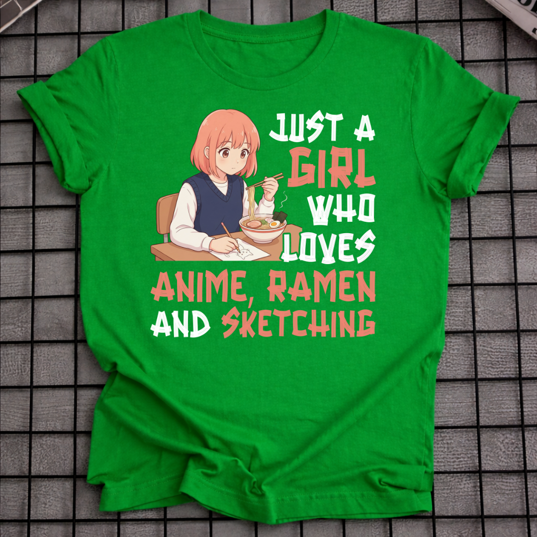 ANIME RAMEN SKETCHING T-SHIRT
