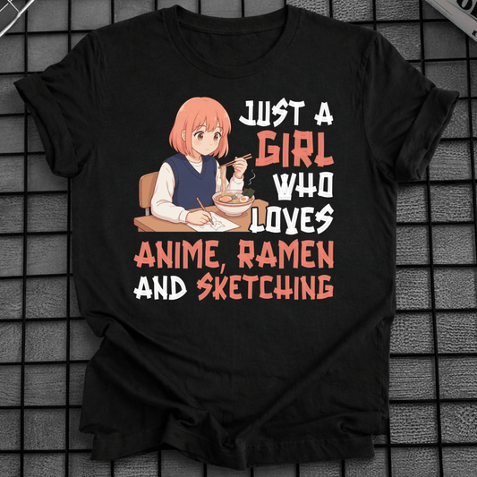 ANIME RAMEN SKETCHING T-SHIRT