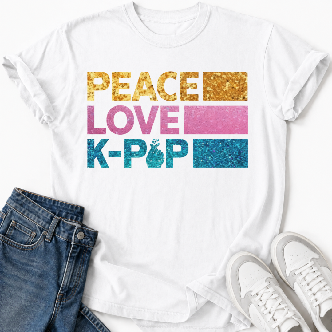 K-POP PEACE LOVE T-SHIRT