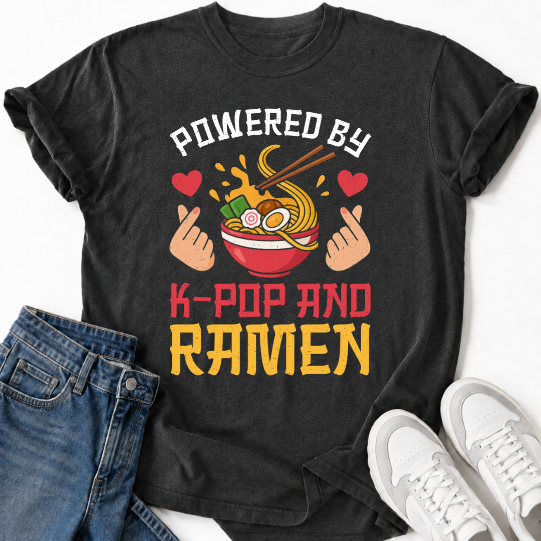 POWERED BY K-POP RAMEN T-SHIRT