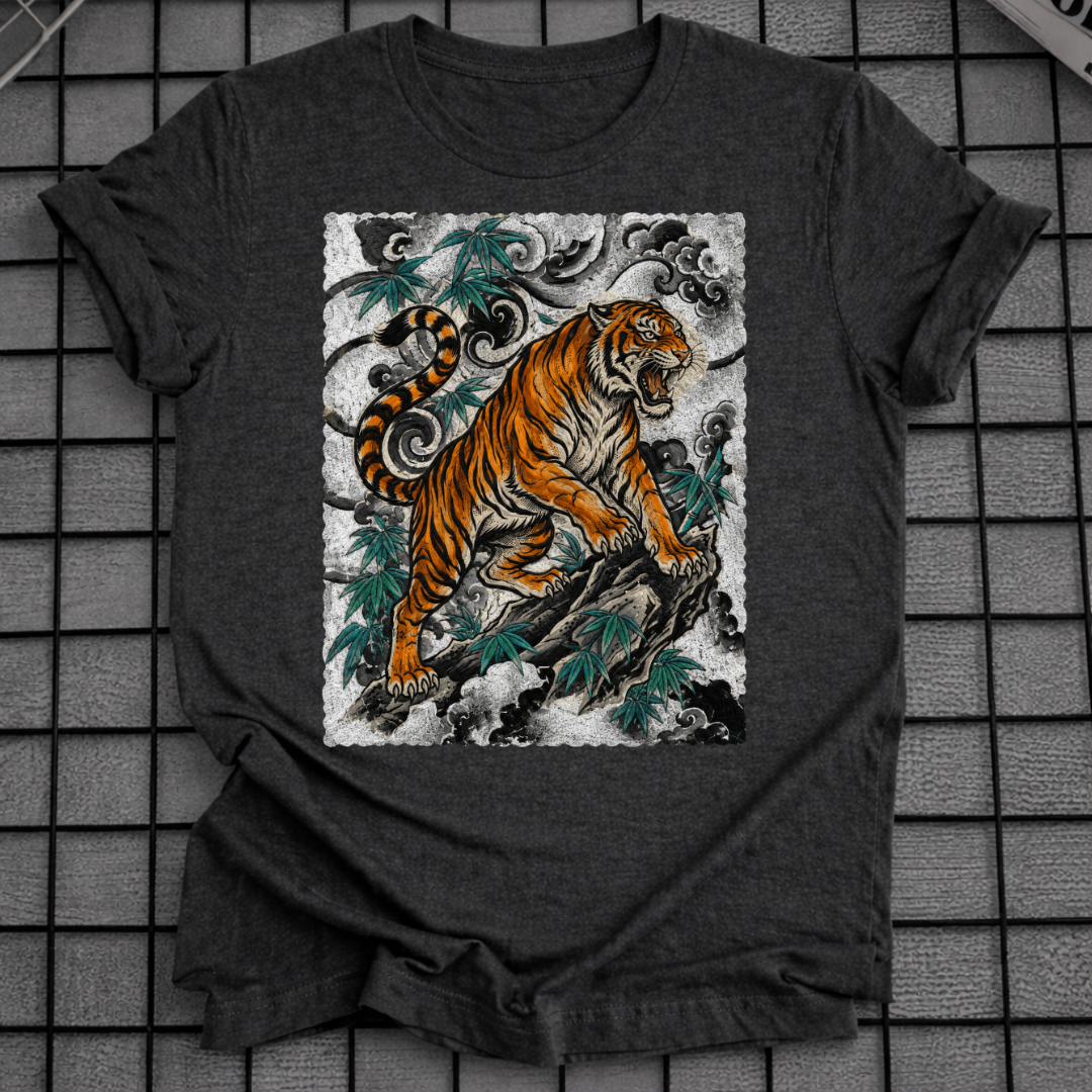T-SHIRT MIT JAPANISCHEM TIGER-TATTOO