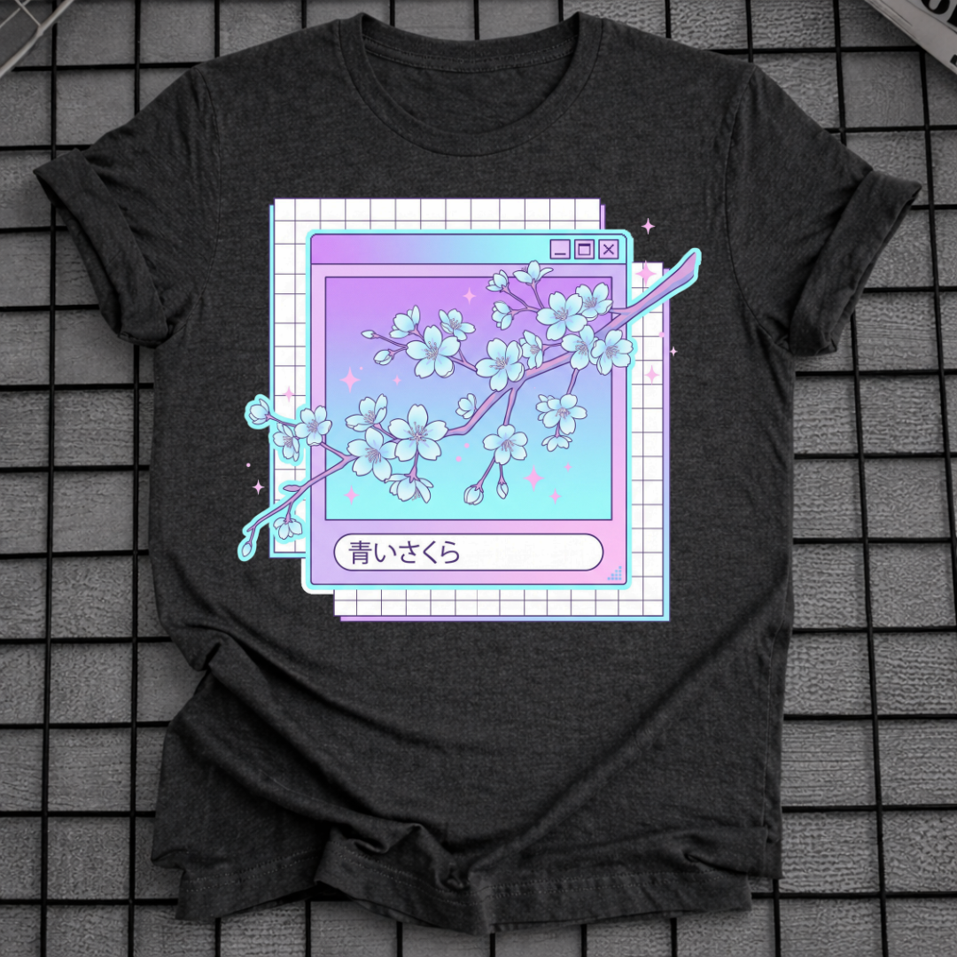 WAPORWAVE KIRSCHBLÜTEN-T-SHIRT