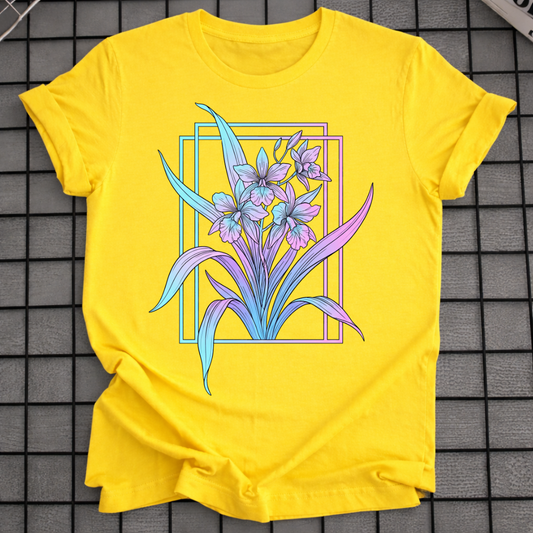 FLORALES PASTEL-IRIS-T-SHIRT