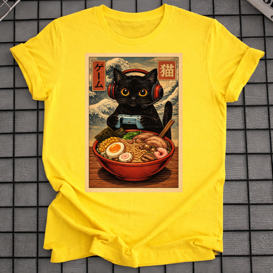 CAT RAMEN GAMING T-SHIRT