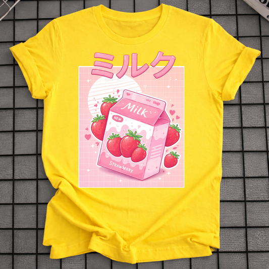 KAWAII STRAWBERRY MILK T-SHIRT