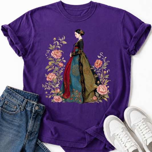FLORAL TRADITIONAL DRESS T-SHIRT