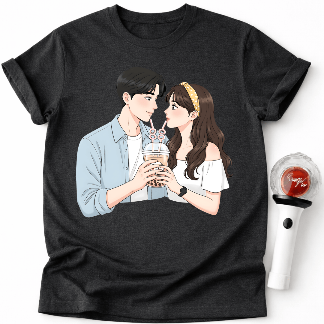COUPLE SHARING BOBA TEA T-SHIRT