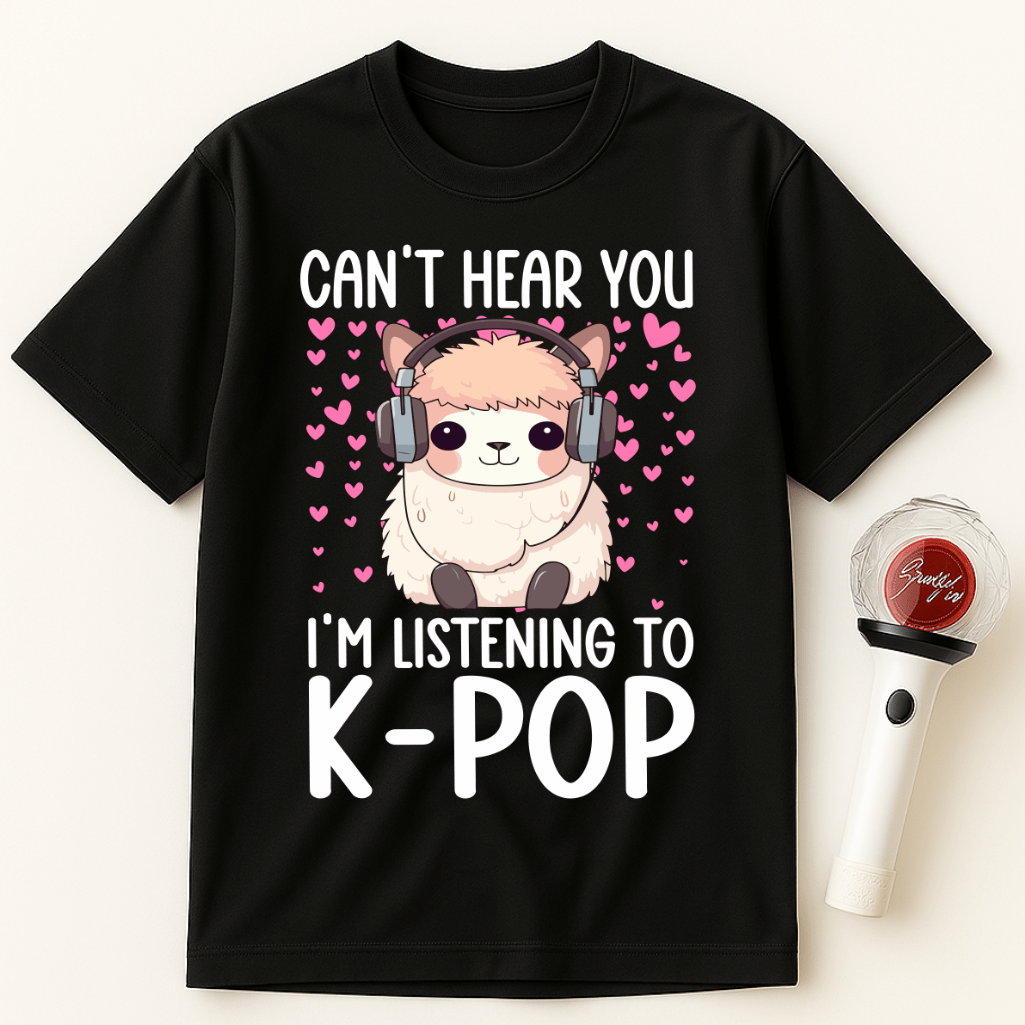 CAN’T HEAR YOU I’M LISTENING TO K-POP ALPACA UNISEX T-SHIRT