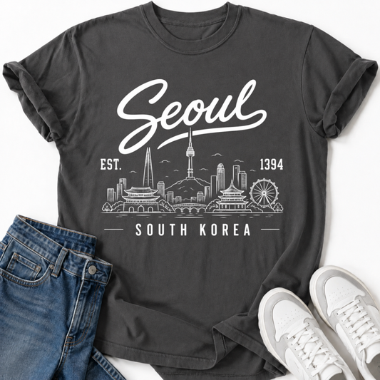 SEOUL SOUTH KOREA SKYLINE T-SHIRT