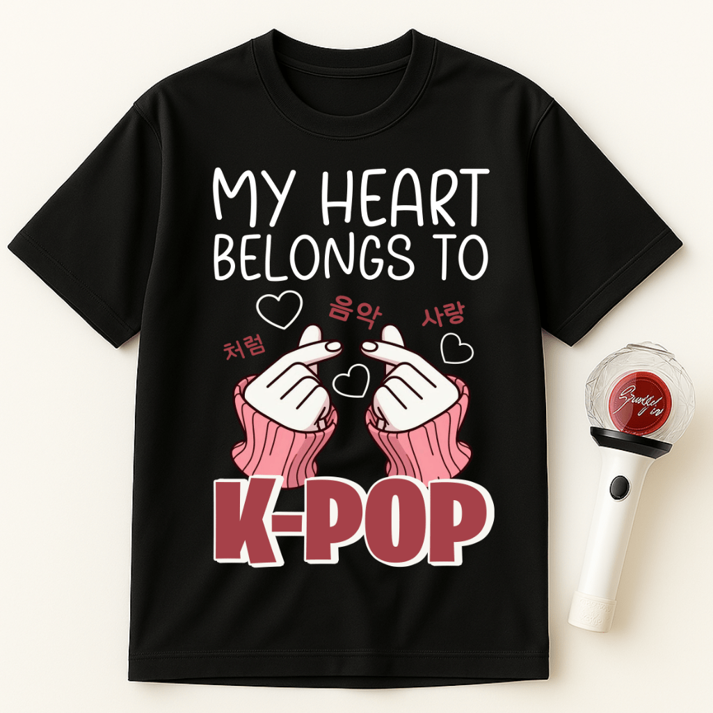 MY HEART BELONGS TO K-POP UNISEX T-SHIRT