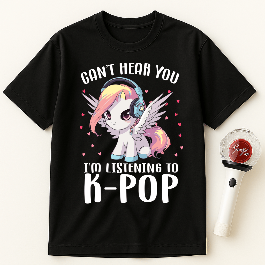 CAN’T HEAR YOU I’M LISTENING TO K-POP PEGASUS UNISEX T-SHIRT