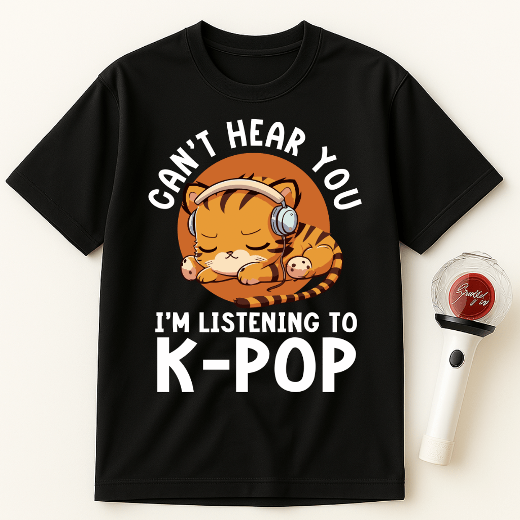 CAN’T HEAR YOU I’M LISTENING TO K-POP TIGER UNISEX T-SHIRT