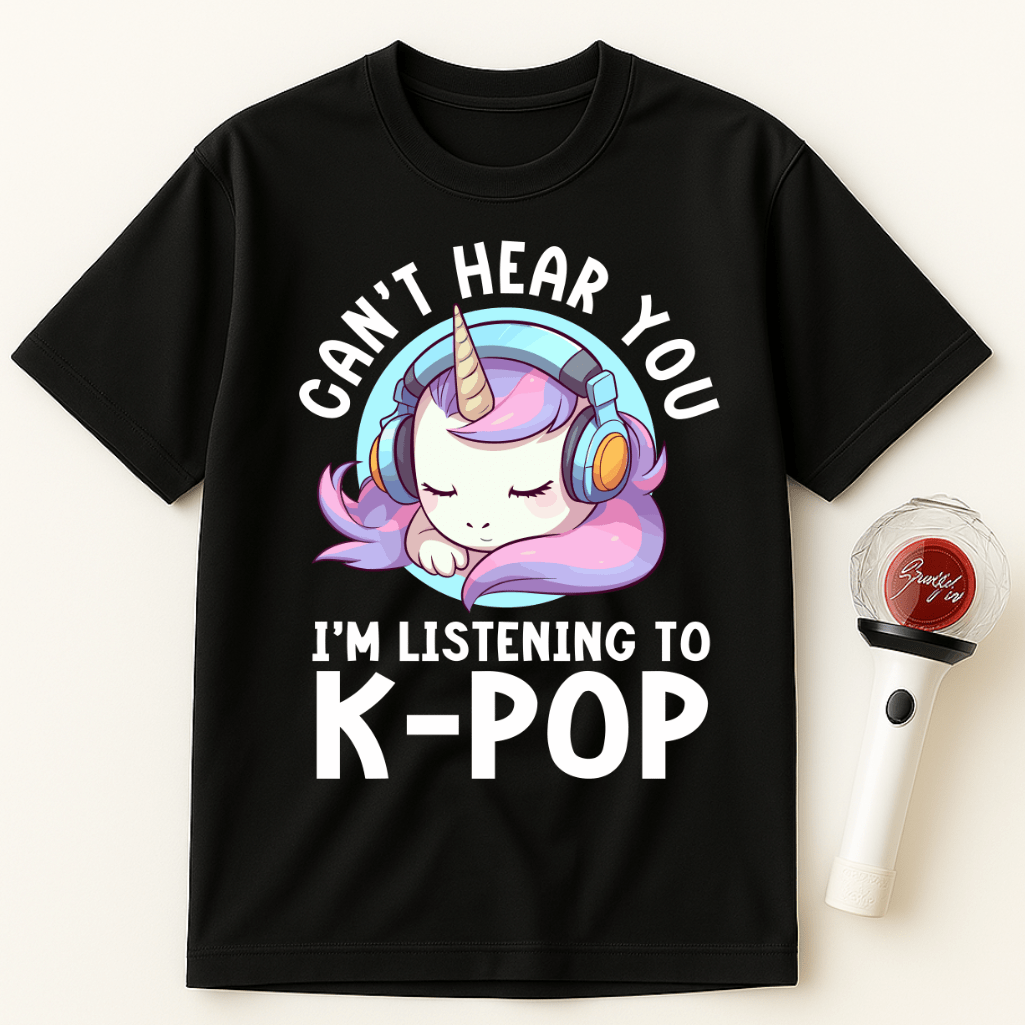 CAN’T HEAR YOU I’M LISTENING TO K-POP UNICORN UNISEX T-SHIRT