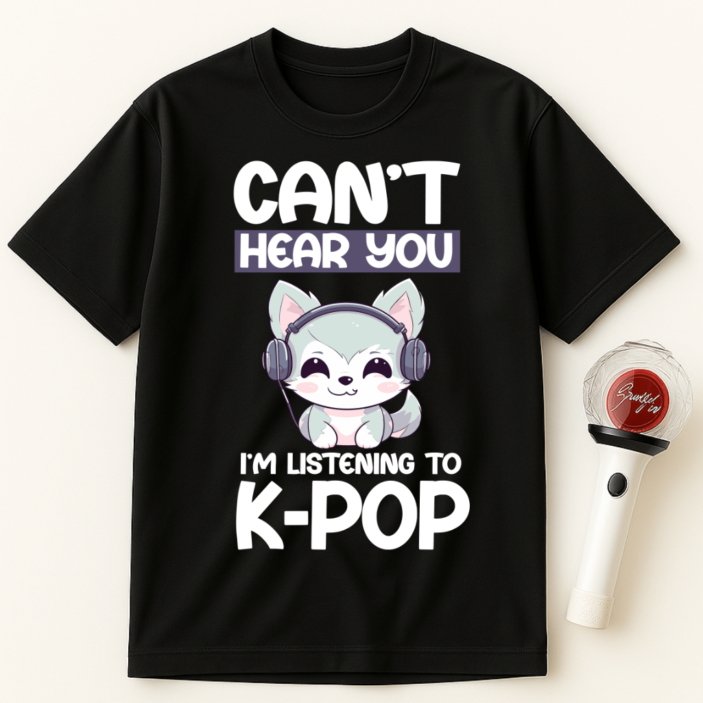 CAN’T HEAR YOU I’M LISTENING TO K-POP DOG UNISEX T-SHIRT