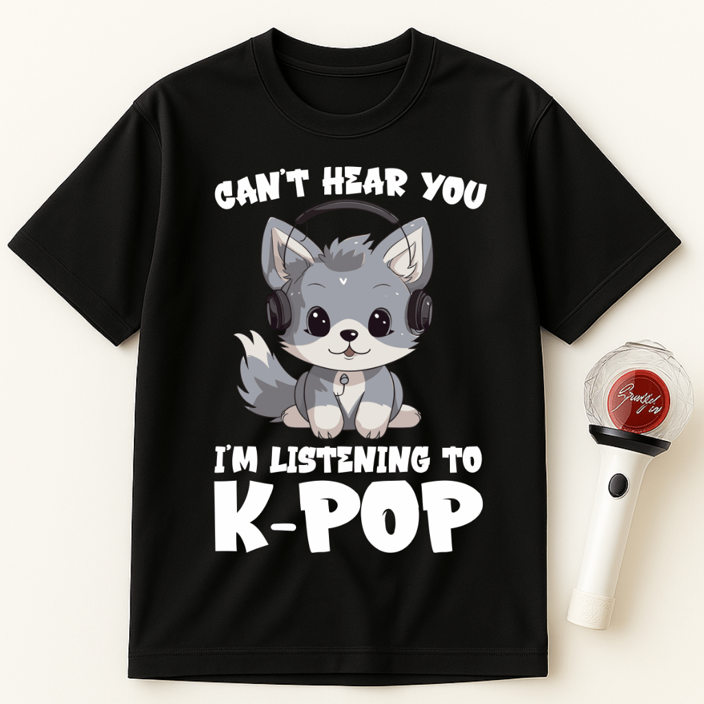 CAN’T HEAR YOU I’M LISTENING TO K-POP WOLF UNISEX T-SHIRT