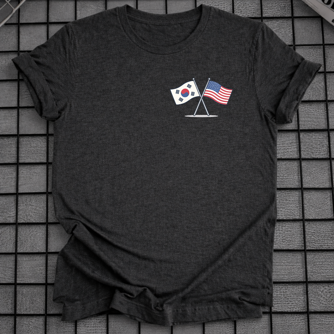 KOREA USA FLAGGEN T-SHIRT