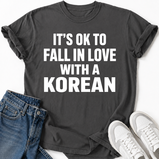 FALL IN LOVE WITH A KOREAN T-SHIRT