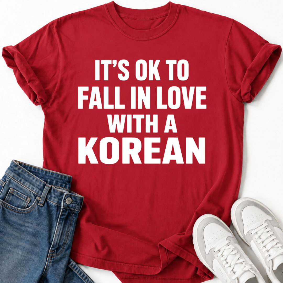FALL IN LOVE WITH A KOREAN T-SHIRT