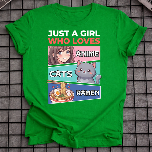 ANIME CATS RAMEN T-SHIRT