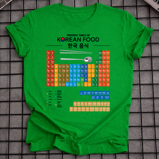KOREAN FOOD PERIODIC TABLE T-SHIRT