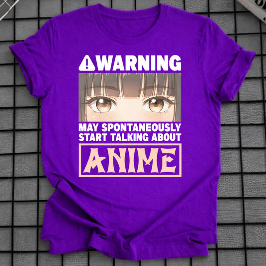 WARNING ANIME T-SHIRT