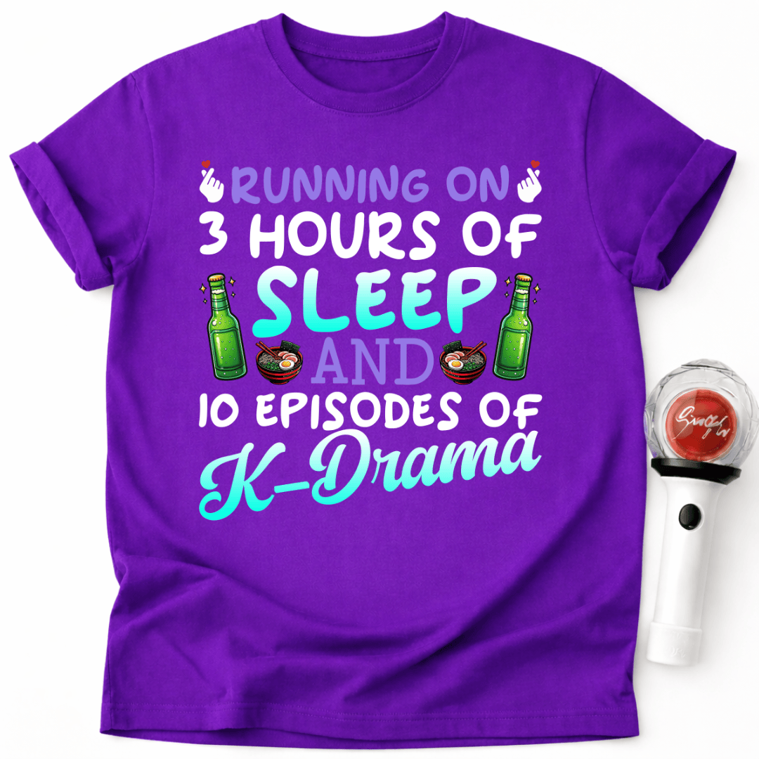 RUNNING ON 3 HOURS OF SLEEP T-SHIRT