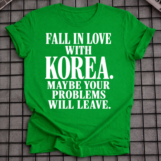 FALL IN LOVE WITH KOREA T-SHIRT