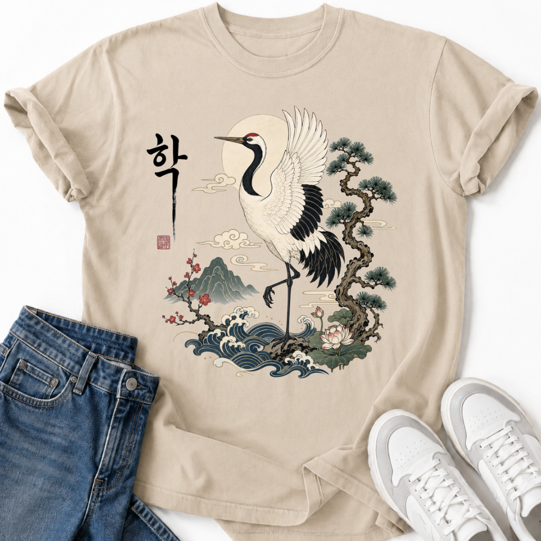 HAK KOREAN CRANE T-SHIRT
