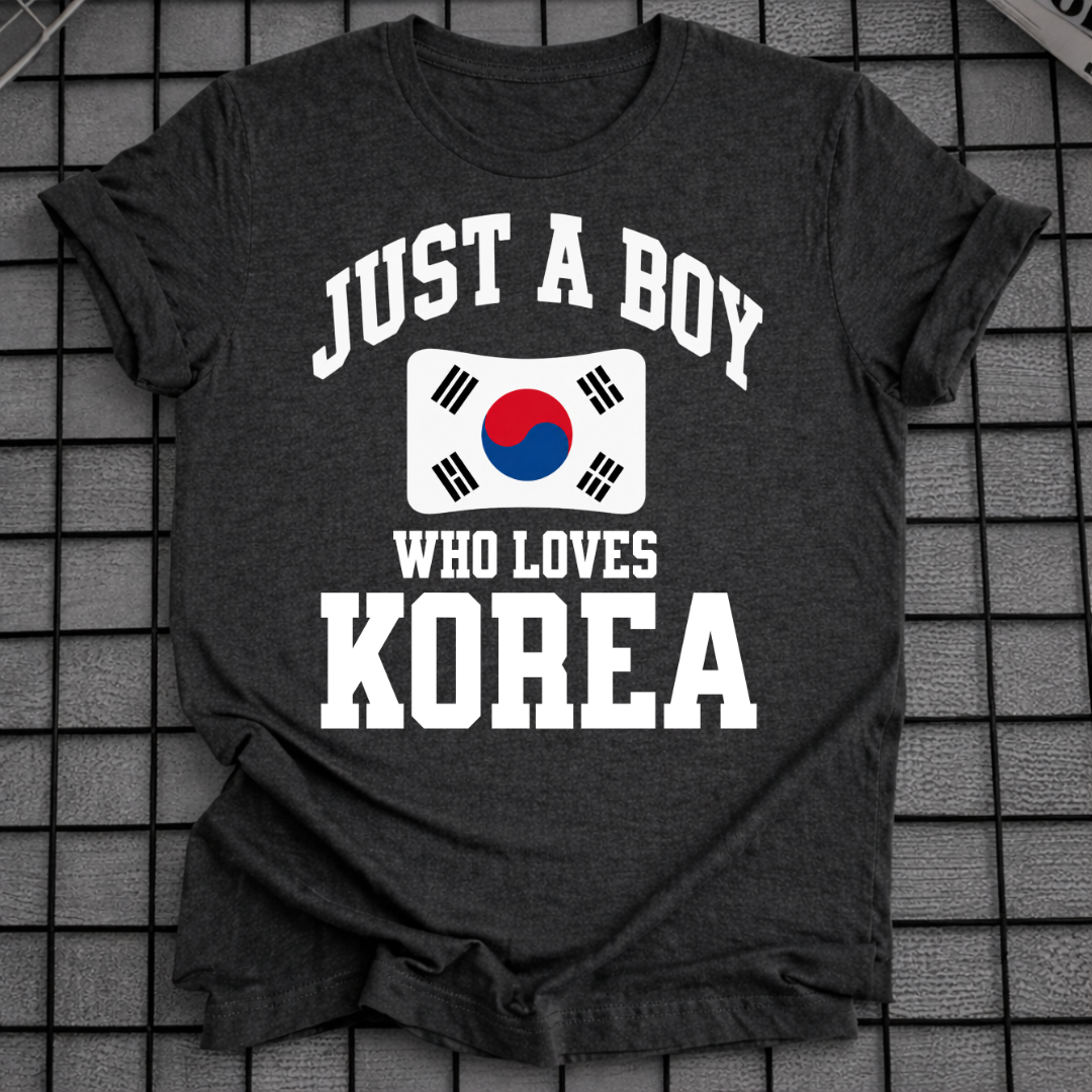 JUST A BOY WHO LOVES KOREA T-SHIRT