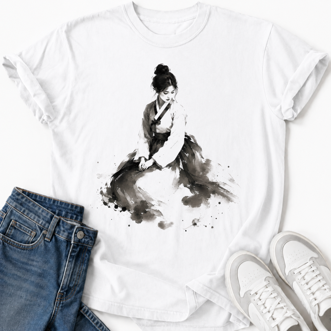 KOREAN INK PORTRAIT T-SHIRT
