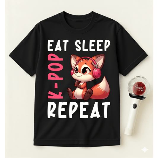 EAT SLEEP K-POP REPEAT T-SHIRT