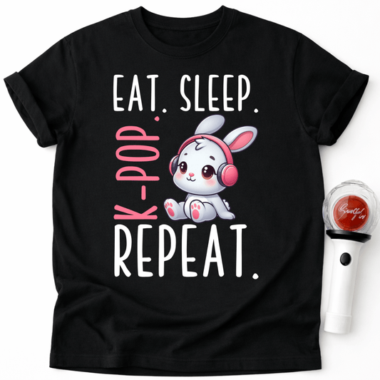 EAT SLEEP K-POP REPEAT T-SHIRT