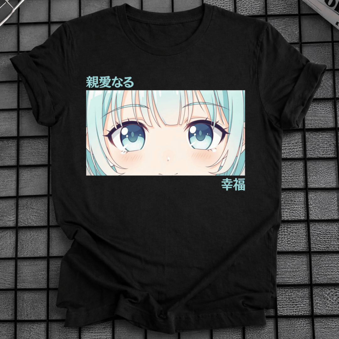 PASTELLBLAUES ANIME AUGEN T-SHIRT