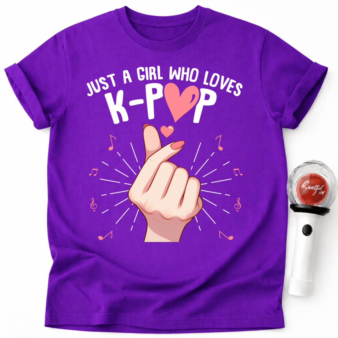 JUST A GIRL WHO LOVES K-POP T-SHIRT