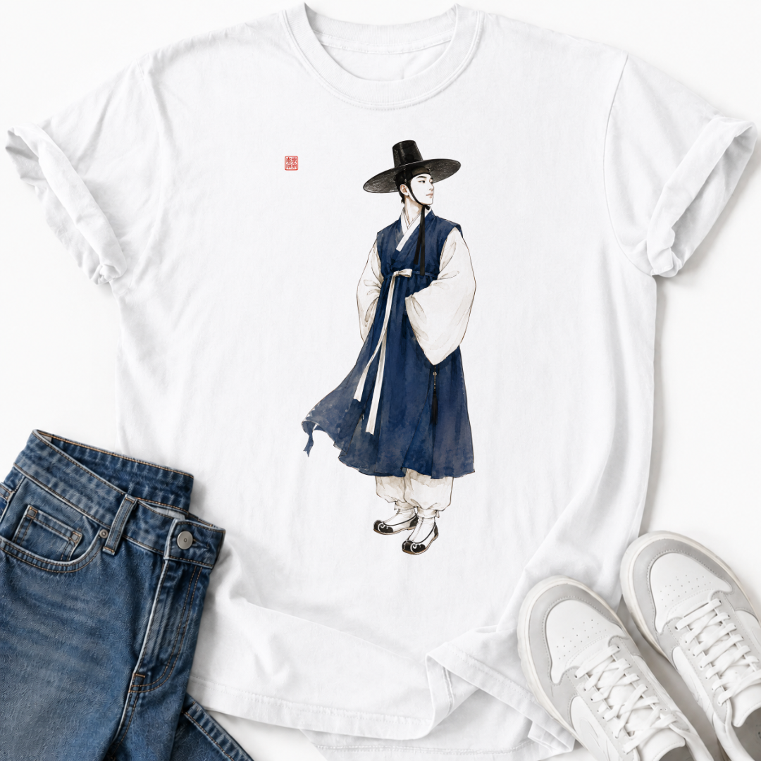 KOREAN HANBOK INK PAINTING T-SHIRT