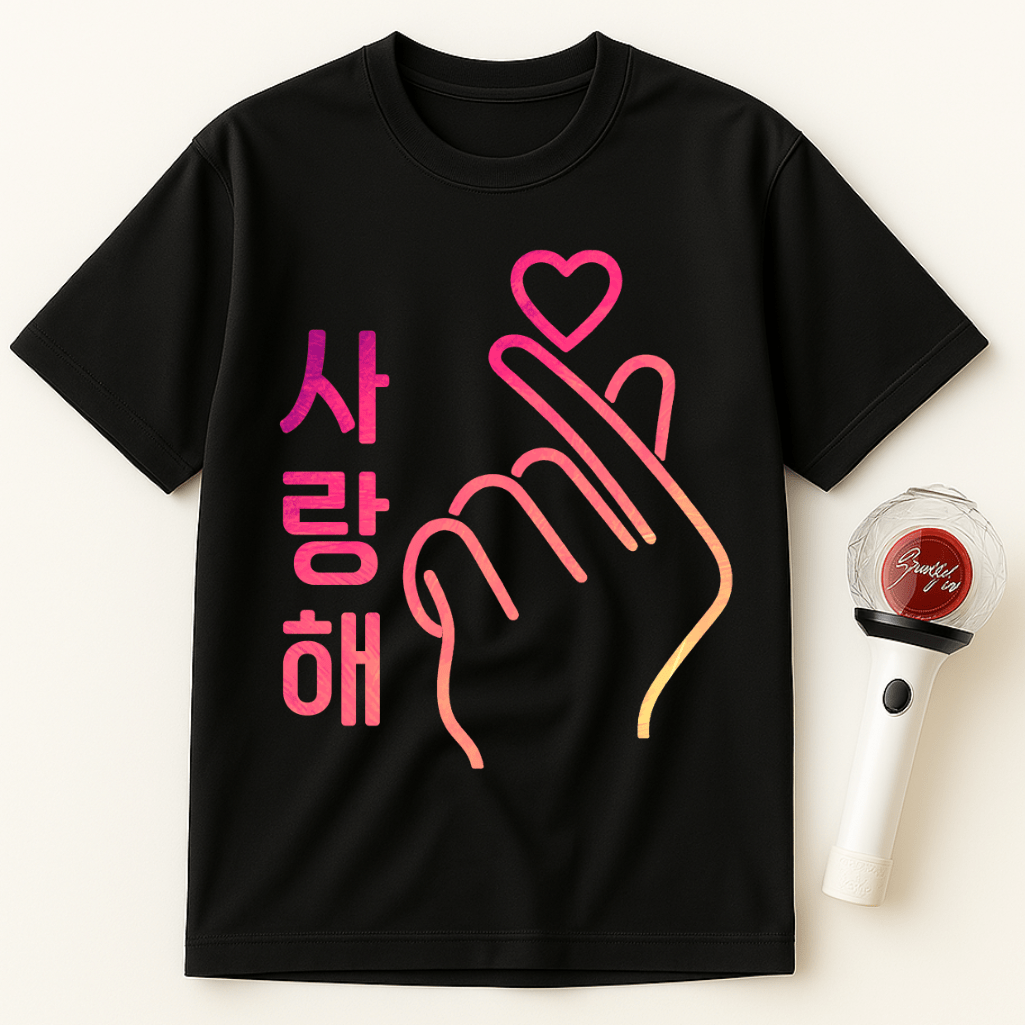 GRADIENT FINGER HEART UNISEX T-SHIRT