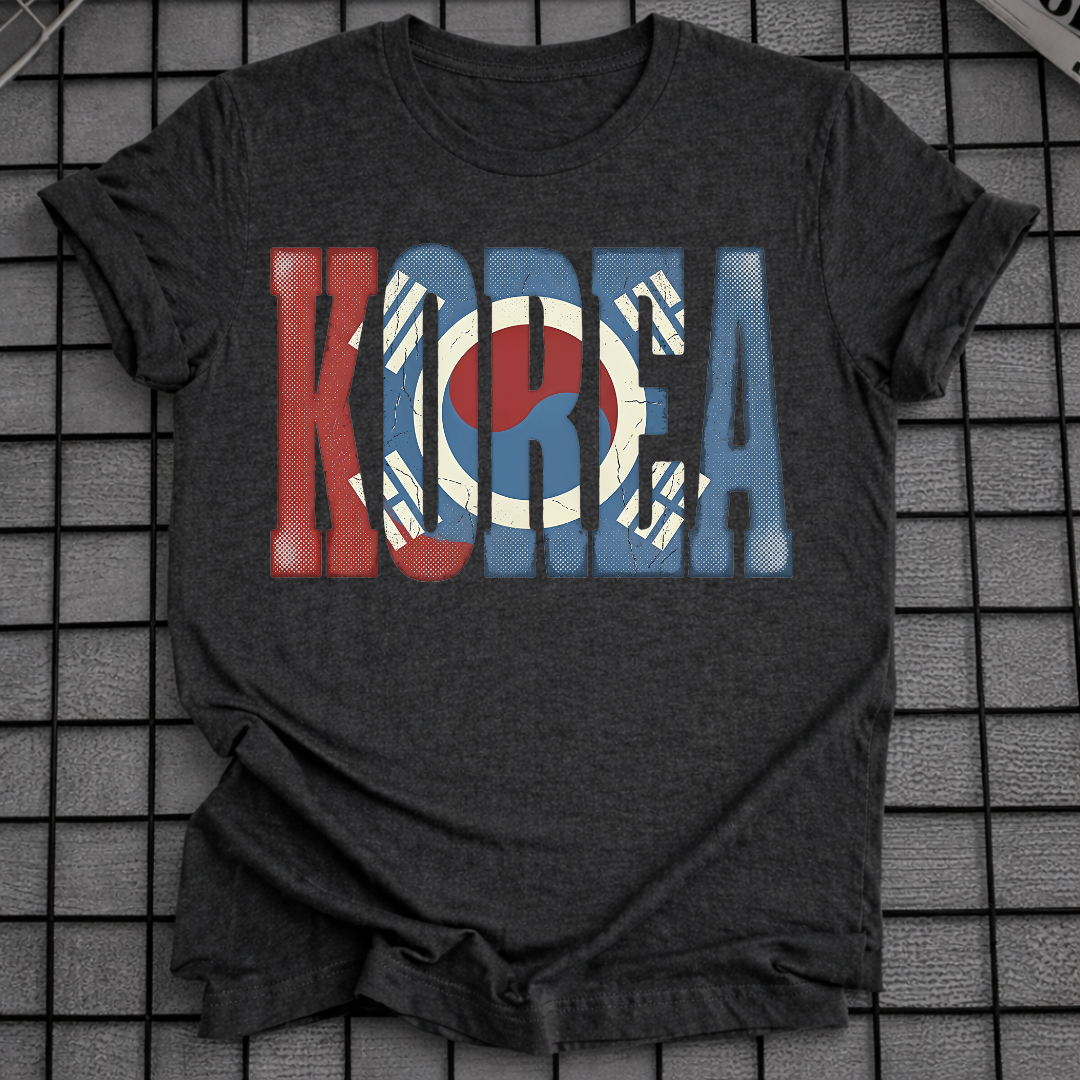 RETRO KOREAN FLAG T-SHIRT