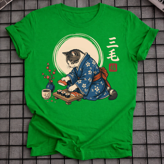 KATZE IM KIMONO SUSHI T-SHIRT