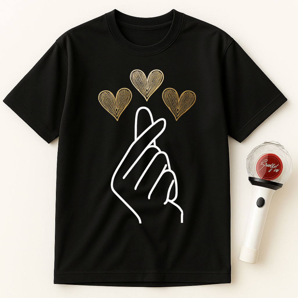 MINIMALIST FINGER HEART UNISEX T-SHIRT