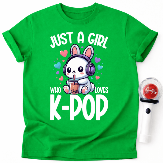 JUST A GIRL WHO LOVES K-POP T-SHIRT
