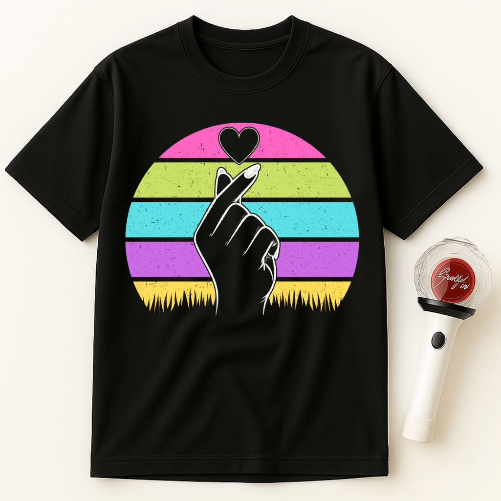 COLORFUL FINGER HEART UNISEX T-SHIRT